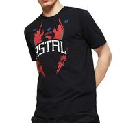 Diesel Men's T-Just-A5 T-Shirt Round Neck Short Sleeve Black