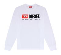 Diesel Mens T-Just-Ls-Div Longsleeve - White Cotton - Size Small