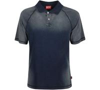 Diesel Mens T-rasmith Blue Faded Polo Shirt Cotton - Size X-Large