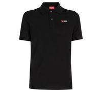 Diesel Mens T-Smith-Div Black Polo Shirt Cotton - Size X-Small