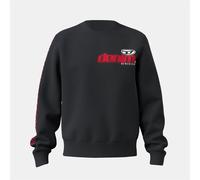 Diesel Mens Text Graphic Crew Neck Ribbed Collar Long Sleeve Sweatshirt in Caviar - Black - Size X-Large