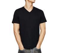 Diesel Men's Top T-Shirt Cotton V-Neck Black Short Sleeves Size S 00SW7W