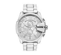 Diesel Men's Watch Mega Chief Chronograph, White and Stainless Steel, DZ4660
