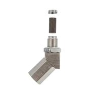Diesel NOx Sensor Nitrogen Oxide Sensor 0° /45° /90° Degree Oxygen O2 Sensor Spacer Adapter Bung Catalytic Converter Fix Check Engine Light Universal(45 degrees)