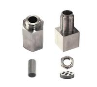 Diesel NOx Sensor Nitrogen Oxide Sensor Car Universal O2 Oxygen Sensor Spacer Engine Light Adapter Bung Catalytic Converter Fix Iron Nickel Plating(WHITE)