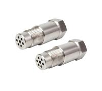 Diesel NOx Sensor Nitrogen Oxide Sensor Oxygen Sensor Spacer Adapter, 2 Counts Auto O2 Sensor Connector Adapter, Stainless Steel Automotive M18*1.5