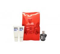 DIESEL ONLY THE BRAVE GIFT SET 75ML EDT + 2 X 75ML SHOWER GEL - MEN'S FOR HIM