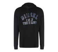 Diesel Only The Brave Logo Black Hooded T-Shirt - S - S