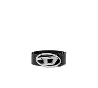 Diesel Belt Oval D Logo B-1DR W - Black/Nickel - Size 75 - Unisex