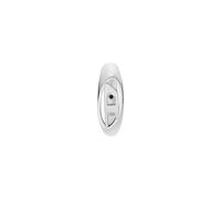 Diesel Oval D Logo Men's Silver-Tone Stainless Steel Earring, DX1642040
