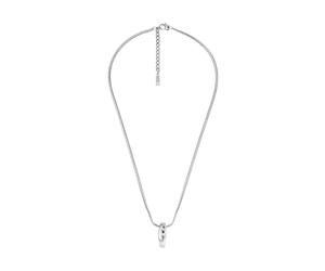 Diesel Oval D Logo Men's Silver-Tone Stainless Steel Necklace, DX1644040