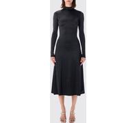 DIESEL Oval D Logo Mock Neck Slim Fit Polyamide Midi Dress - Size: M - female