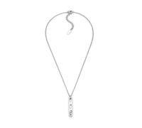 Diesel Oval D Logo Unisex Silver-Tone Stainless Steel Necklace, DX1662040