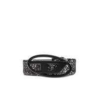 Diesel oval logo speckled leather belt - Black 75-80-85-90-95-100