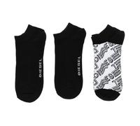 Diesel Pack-3 Mens Basic Cotton Ankle Socks 00SI8H-0CDAS - Multicolour - Size Medium