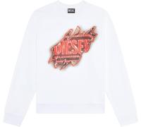 Diesel Peel Effect Logo Sweatshirt - White - M