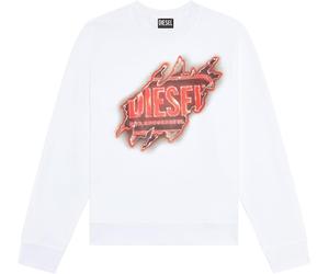 Diesel Peel Effect Logo Sweatshirt - White - M