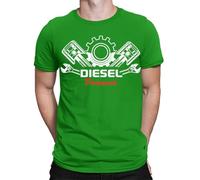 Diesel Powered Funny Auto Repair Garage Mechanic Mens T-Shirts Tee Top #TA-89 Irish Green 2XL
