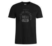 Men's Diesel Property Of Denim Division Logo Black T-Shirt - Size: 40/Regular