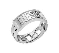 Diesel Ring for Men Ring, L: 18mm to 21mm, H: 9mm Silver Stainless Steel Ring, DX1347040