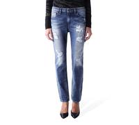 Diesel Rizzo 0848I Destroyed Women Jeans Pants Slim Straight