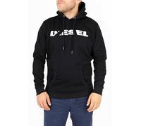 Diesel S-Agnes Black Overhead Logo Hoodie - Large