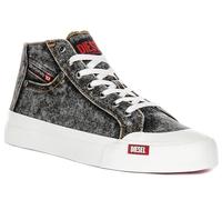 Diesel S-Athos NMD Mid Men's Denim Distressed Washed Hi SNE Trainers (Black White, UK 9)