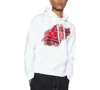 Men's DIESEL S GINN E8 Mens Hoodie Long sleeve Printed Logo Pullover Hooded Sweatshirt - White - Size: Regular/36
