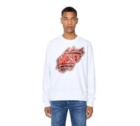 Peel Effect Logo White Sweatshirt Diesel White L