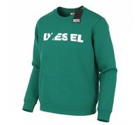 DIESEL S-Gir 250237 Off Men Sweatshirt XL Green Crew Neck Pull On RRP125