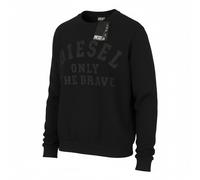 DIESEL S-Gir-Crewneck OTB Men Sweatshirt L Black Cotton Crew Neck Pull On RRP175