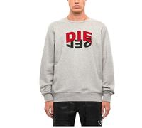Diesel Mens SGirk N80 Bicolour Logo Crew Neck Sweatshirt in Grey - Size 2XL