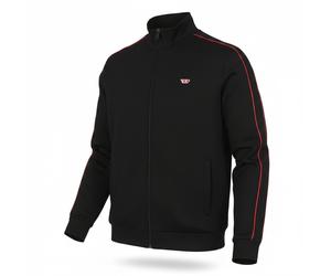DIESEL S-Lock-D Men Sweatshirt L Black High Neck Zip Track Top RRP195