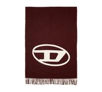Diesel S-Tevie oval D-logo fringed-edge scarf - Brown One Size