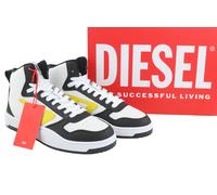 DIESEL S-Ukiyo V2 Mid Men Sneakers EU43 White Cow Leather Lace Up RRP215