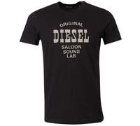 Diesel Saloon Sound Lab Logo Black T-Shirt T-Diegor-E12_9XX_L