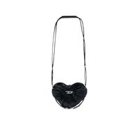 Diesel Scrunch-D Heart leather cross body bag - Black One Size