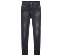 Diesel Sleenker Destroyed Reinforced Denim Black Skinny Jeans