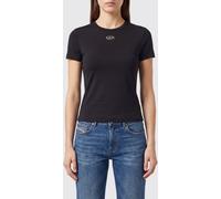 DIESEL Slim Fit Cotton T-Shirt with Contrasting Oval D Logo - Size: XXS - female