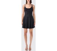 DIESEL Slim Fit Stretch Nylon Open-Shoulder Mini Dress with Oval D Logo - Size: XS - female