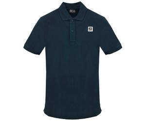 Diesel Small Patch Logo Navy Blue Total Eclipse Polo Shirt - XXL