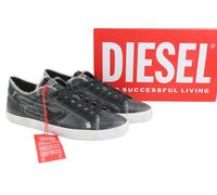 DIESEL Sneakers S-Leroji Low Men EU44 Black Canvas with TPU Overlay RRP270