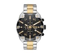 Diesel Spiked Men's Black Dial Two-Tone Stainless Steel Bracelet Watch