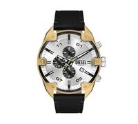 Diesel Spiked Watch for Men, Quartz Chronograph Movement with Leather Strap