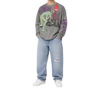 DIESEL T-Boxt-LS-R12 Men T-Shirt XL Grey Patterned Loose Fit Long Sleeved RRP115