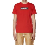 Diesel T-Diegor-HS1 Men's T-Shirt Round Neck Short Sleeve Red