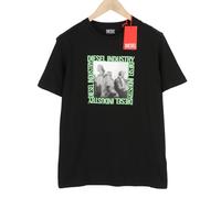 DIESEL T-Diegor-HS2 Men T-Shirt L Black Short Sleeve Crew Neck Tricot