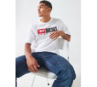 Diesel T-Div Graphic T-Shirt- White, White, Size S, Men White
