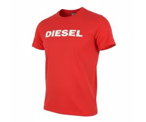 DIESEL T-Just 250232 OFF Men T-Shirt XL Red Cotton Crew Collar Short Sleeve