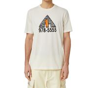 Diesel T-Just-C8 Men's T-Shirt Crew Neck Short Sleeve Cream